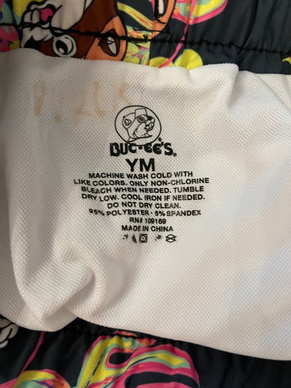 BUC-EES Kids Floral Tropical Swim Trunks boys size Youth medium - Picture 3 of 4